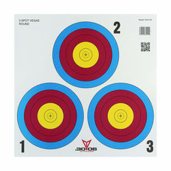 30-06 Outdoors 3-Spot Vegas Paper Target Face - 6/Pack