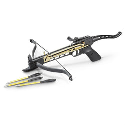 SAS Wrath 80# Aluminum Self-cocking Pistol Crossbow 27 Bolts + Extra String Open Box
