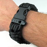 SAS Survival Paracord Bracelet 550lbs with Whistle - 2/pack