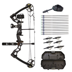 SAS Outrage 70 Lbs Hunting Compound Bow Travel Package