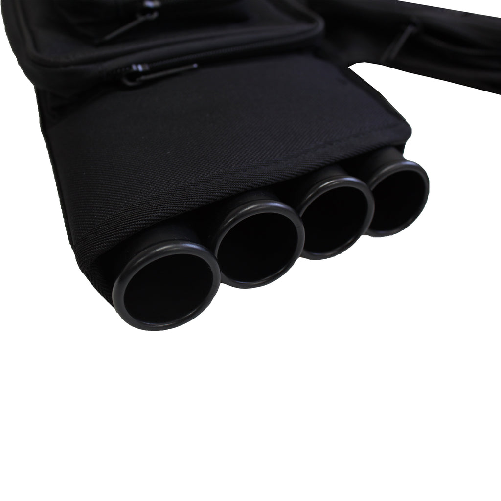 SAS 4 Tube Archery Arrow Target Quiver with Accessory Pockets and Wais