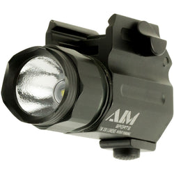AIM Compact Red/Blue/Clear Cree LED 330 Lumens Flashlight Aluminum - Black