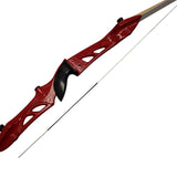 SAS Explorer Blue or Red Metal Riser Takedown Recurve Bow with White Limbs