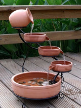 ASC Terracotta Sundance Ceramic Solar Water Fountain - Open Box