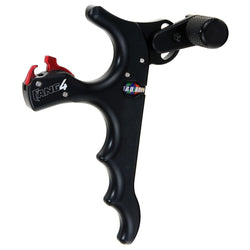 Tru Ball Fang Handheld Bow Release 4 Finger Thumb Release - Black