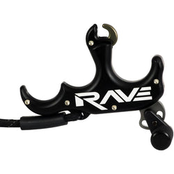 Tru Ball Rave 3 Finger Thumb Trigger Release with Lanyard - Black