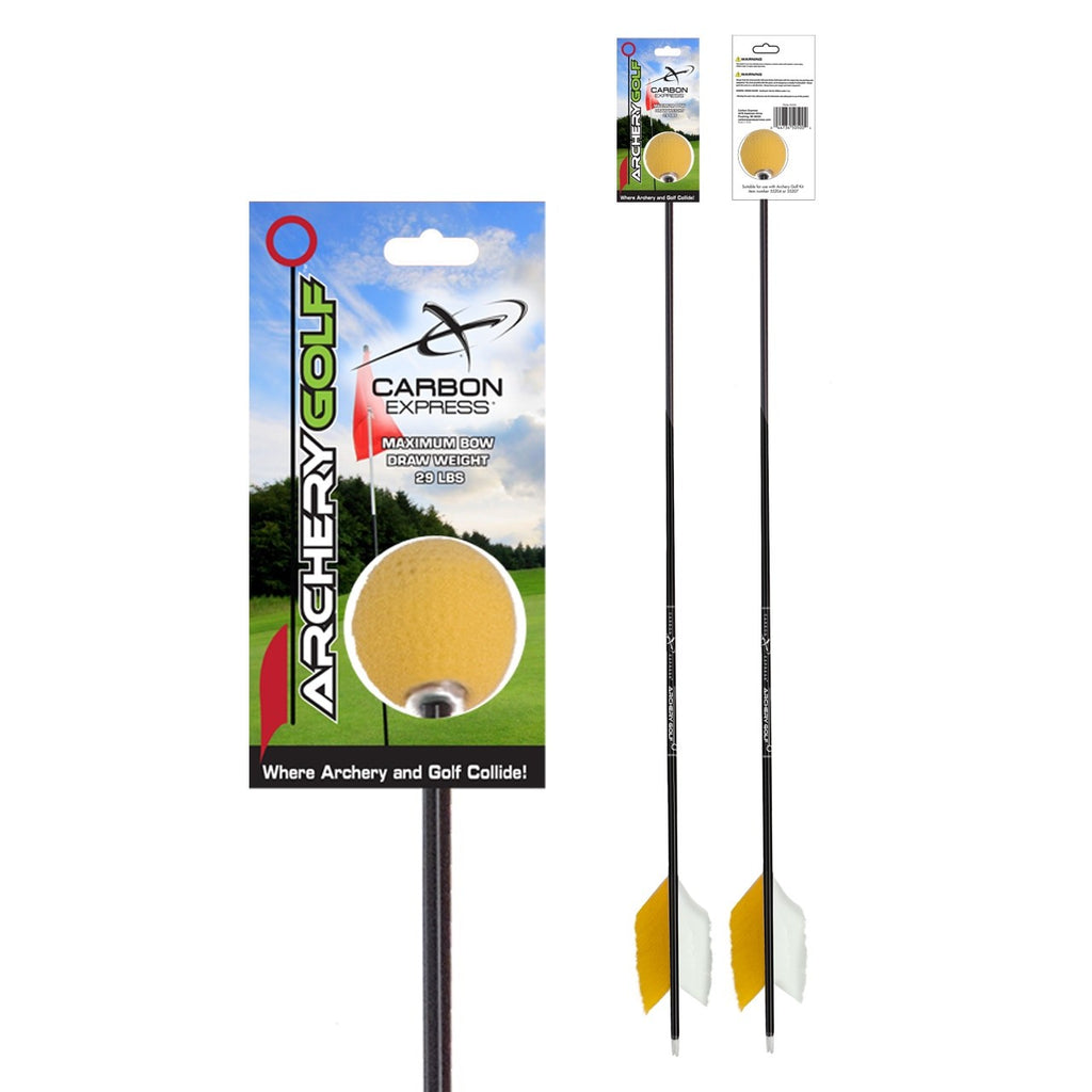 Carbon Express Archery Golf Arrow with Golf Ball Tip Black/Yellow Colo ...