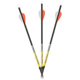 Carbon Express Mayhem Jr Fletched Arrow 20-40 with 4" Parabolic Feathers- 3/Pack