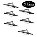 SAS Stainless Steel Fixed 3-Blade Hunting Screw-in Broadheads - 12/Pack