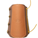 Bear Archery Traditional Logo Leather Arm Guard - Brown