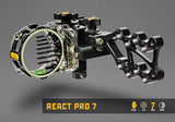 Trophy Ridge React Pro 7-Pin Bow Sight w/ Light .010 Pin Black - Right Hand