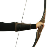 SAS Leather Traditional Arm Guard with Stretch Cord Archery Bow Range Longbow