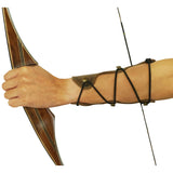 SAS Leather Traditional Arm Guard with Stretch Cord One Size w/ Metal Lace Hooks