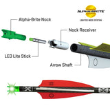 TenPoint Alpha-Brite Lighted Nock System (.297) Green/Red - 3/Pack