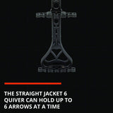 30-06 Outdoors Straight Jacket Quiver 6 Arrow -Black/Carbon Fiber/Dirt Road Camo