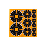 Allen Company EZ-Aim Adhesive Splash 1"/2"/3" Bullseye Orange Target- 12 Sheets