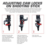 Allen Company Premium Carbon Fiber Shooting Stick with Adjustable Cams - Black
