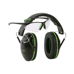 Allen Company Gamma Junior Shooting Muff & Glasses Combo - Black/Neon Green