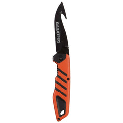 Allen Company Drop Point Gut Hook Folding Knife 4-inch - Orange and Black