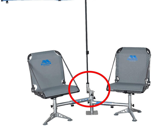 MILLENNIUM D200 SEAT STAND With U570 Umbrella, U571 Holder & 2 B100GY Grey Seats – Complete Set