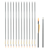 SAS Fiberglass Arrow 28" w/ 3" Vanes Youth Target Recurve Bow 12/PK - Open Box