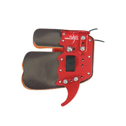 SAS Elite Aluminum Suede and Leather Finger Tab Red Medium - Open Box