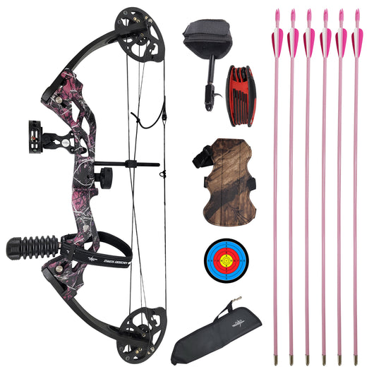 SAS Hero Junior Kid Youth Compound Bow Package 10-29 LBS Muddy Girl - Used