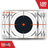 Allen Company EZ Aim Paper Shooting Targets Bullseye 12" Square - 100/Pack