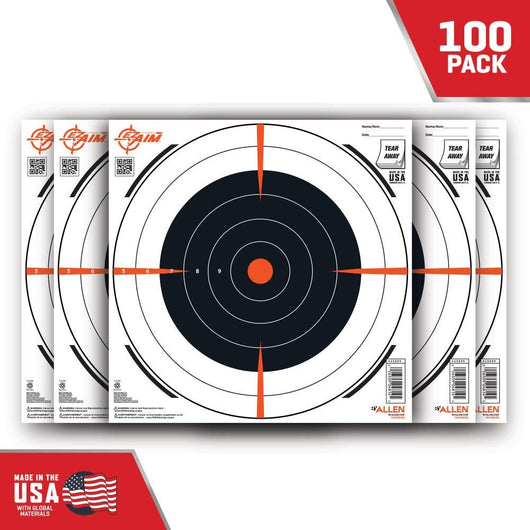 Allen Company EZ Aim Paper Shooting Targets Bullseye 12