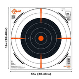 Allen Company EZ Aim Paper Shooting Targets Bullseye 12" Square - 100/Pack