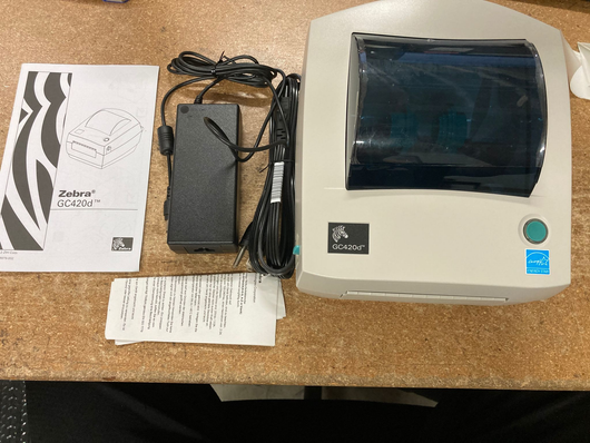 ZEBRA GC420d Direct Thermal Printer USB Serial and Parallel Port Connectivity