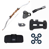 SAS 62" Spirit Youth Bow Package-Case, Finger Tab, Quiver, Stringer, Arm Guard