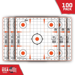 EZ Aim Paper Shooting Targets Sight-In Grid Peel Away Target Pad 12
