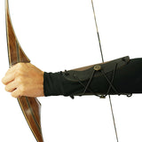 SAS Leather Traditional Arm Guard with Stretch Cord Medium Size - Open Box
