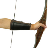 SAS Leather Traditional Arm Guard with Stretch Cord Medium Size - Open Box
