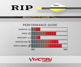 Victory Archery RIP Elite 250/300/350/400/500 Carbon Arrows w/2" Vanes - 6/Pack